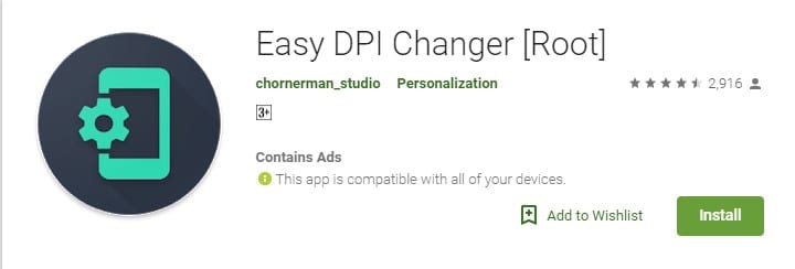 Töltse le az Easy DPI Changer alkalmazást Android okostelefonjára