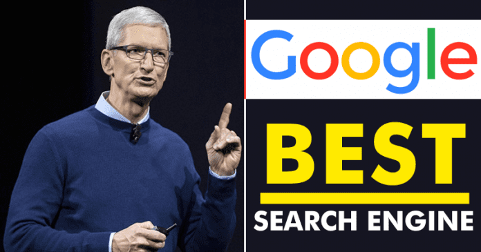Tim Cook: Google Is The Best Search Engine