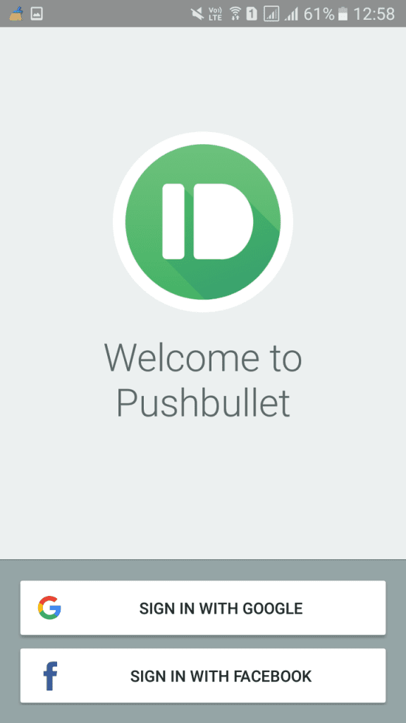 Logga in med Pushbullet