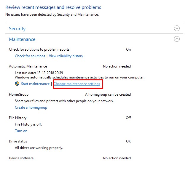 How To Use Automatic Maintenance Feature On Windows 10 - 61