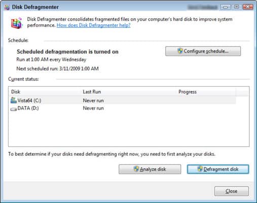 Defragment your Hard Drive