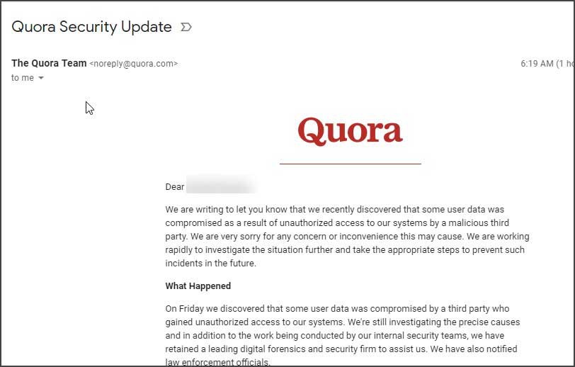 IMG 4 - Quora Hacked! More Than 100 Million Users Data Stolen
