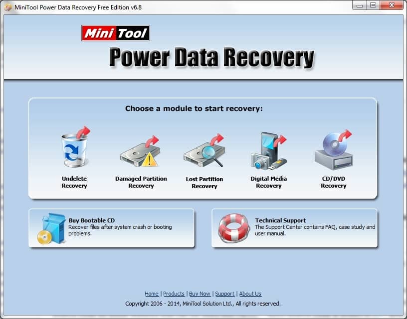 MiniTool Gendannelse af strømdata