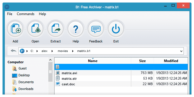 b1 archiver remove from registry