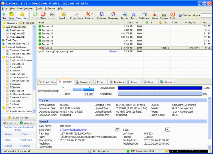 BitComet 2.01 instal