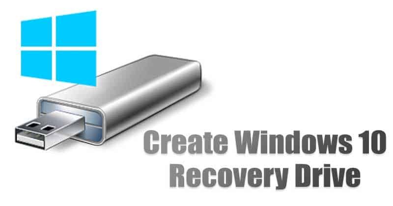 How To Create A Windows 10 Recovery Drive/Disk