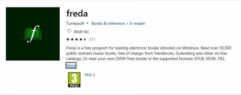freda ebook reader for windows 10