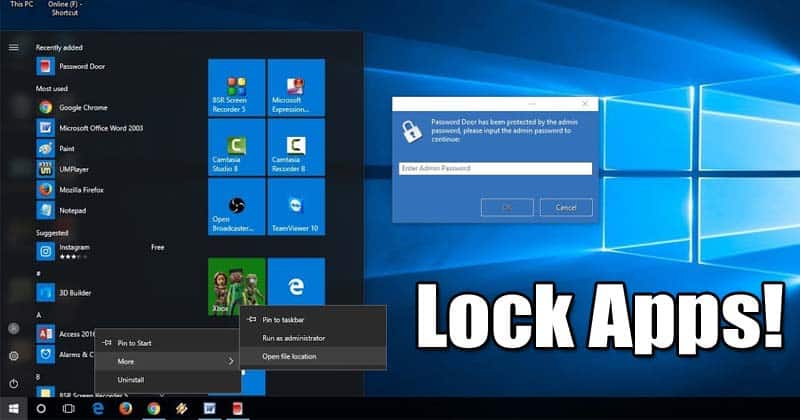 apps lock for windows phone