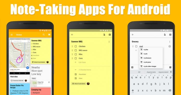 10 Best Note-Taking Apps For Android in 2021