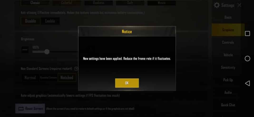 Optimalizujte PUBG Mobile pro chytré telefony s vrubem