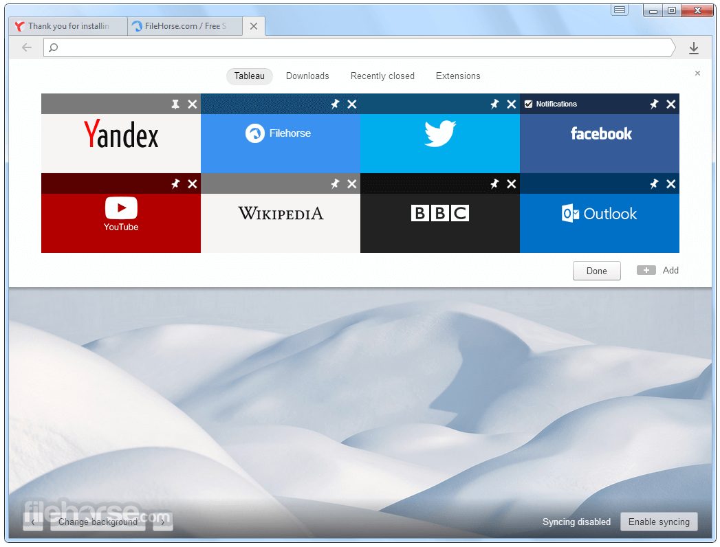 Browser Yandex