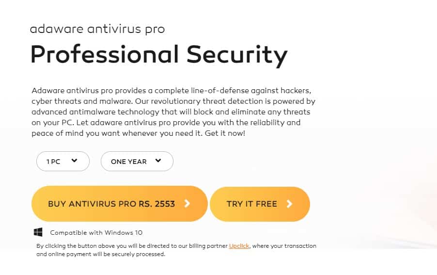 adware removal pro virus