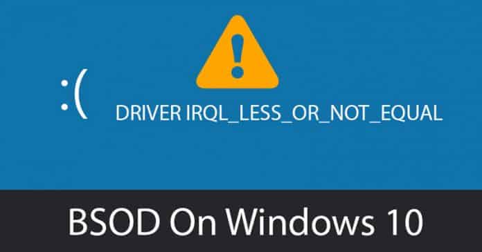 Så här åtgärdar du DRIVER IRQL_LESS_OR_NOT_EQUAL-fel i Windows