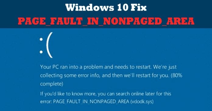 How To Fix PAGE_FAULT_IN_NONPAGED_AREA Blue Screen Error
