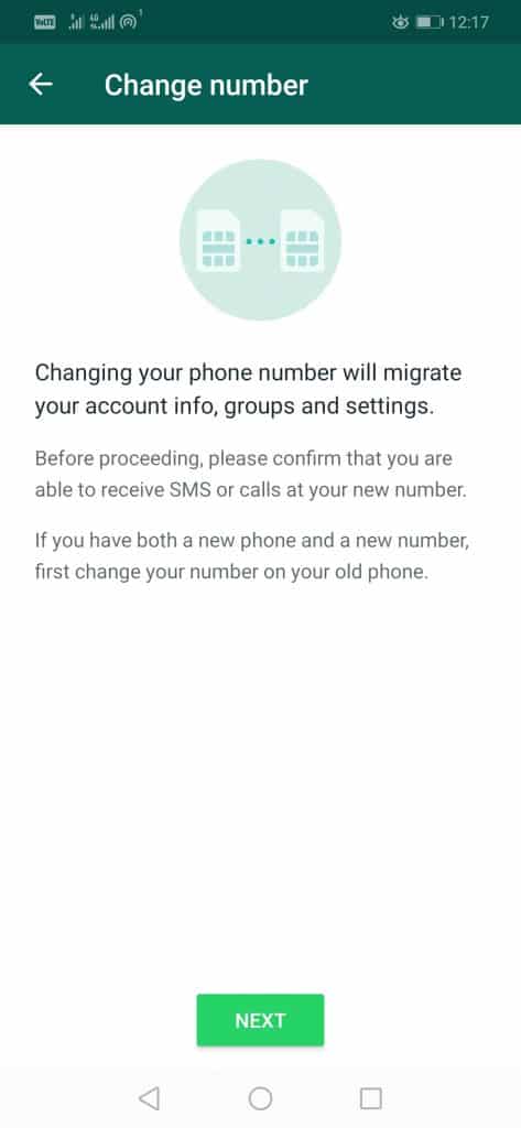 Change number option