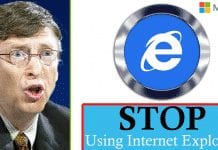 Microsoft: Stop Using The Internet Explorer