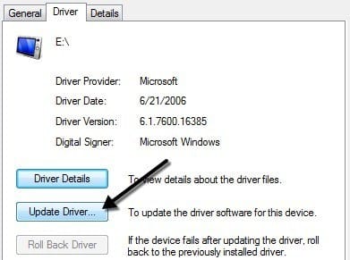 Update USB Driver