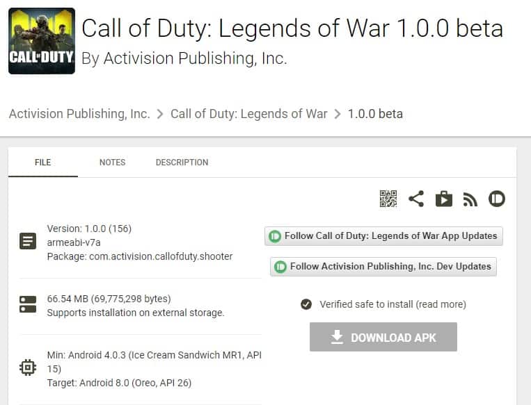 Call Of Duty Legends Of War Android APK Beta Download Of 1.0.0 Version  Released