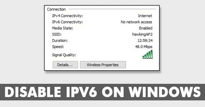 How To Disable IPv6 On Windows 10