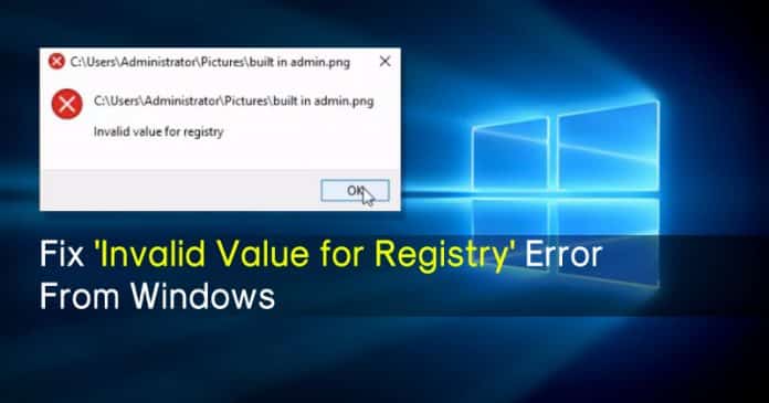 How To Fix  Invalid Value for Registry  Error From Windows 10 11 - 73