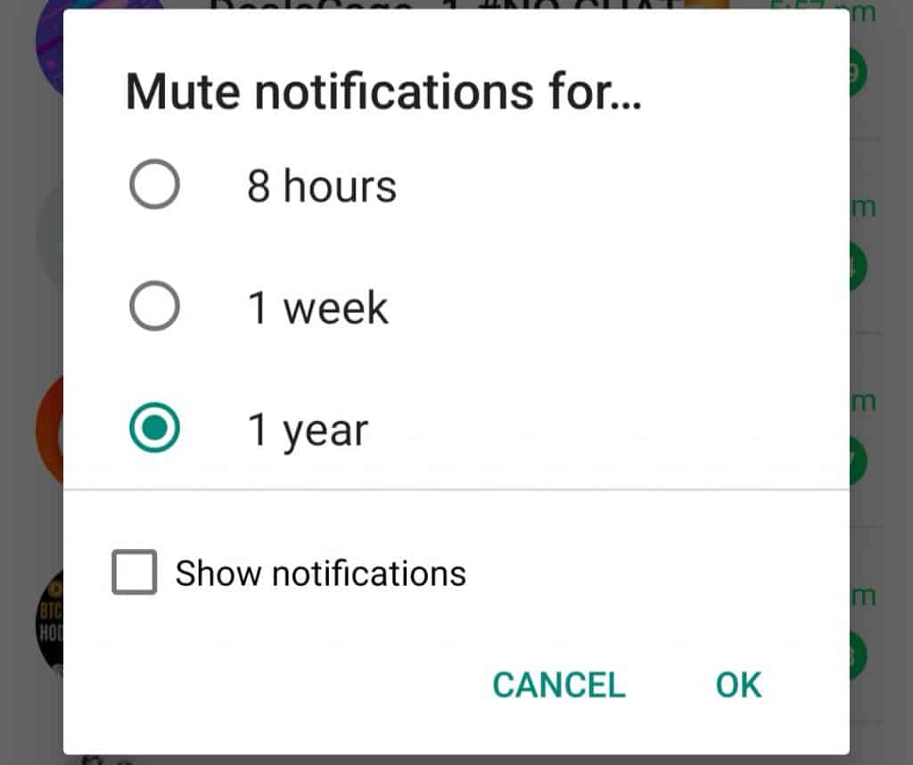 mute for 1 year