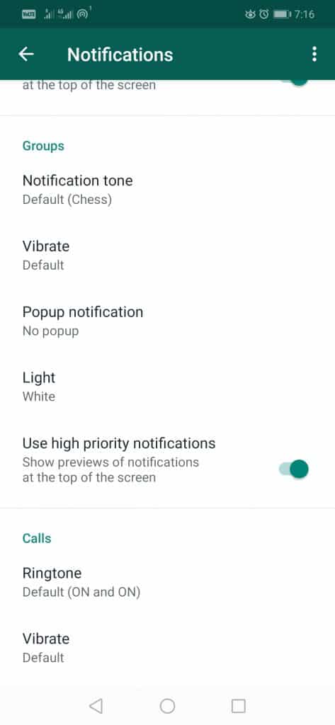 Whatsapp notifications