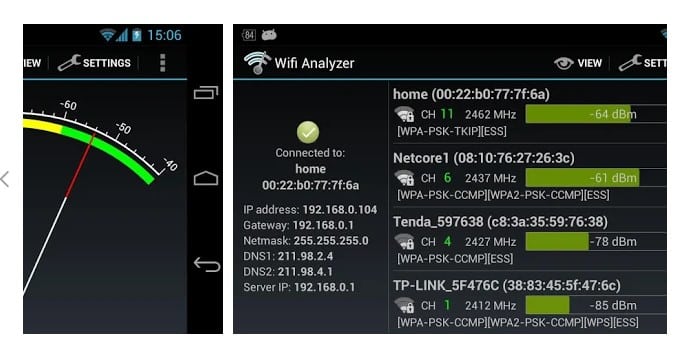 Wifi analyzátor