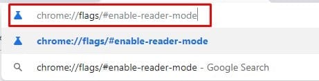 Nyissa meg a „chrome://flags/#enable-reader-mode” mappát