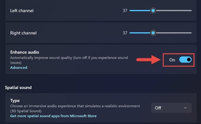 how to Improve Sound Quality on Windows 11