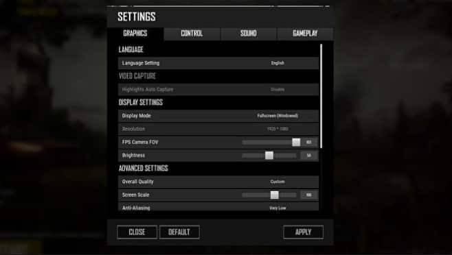  Configure In-game graphics