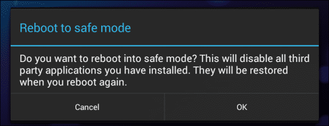 Reboot Into the Safe Mode