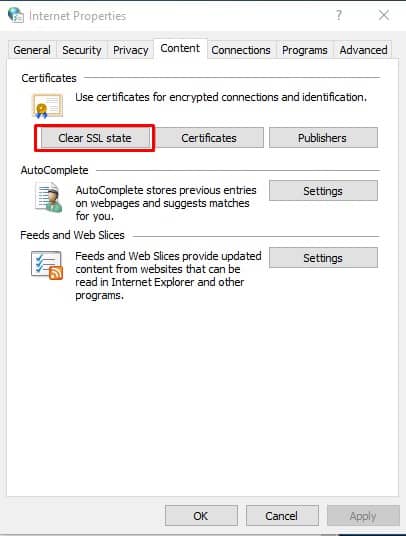 Clear SSL Certificate Cache