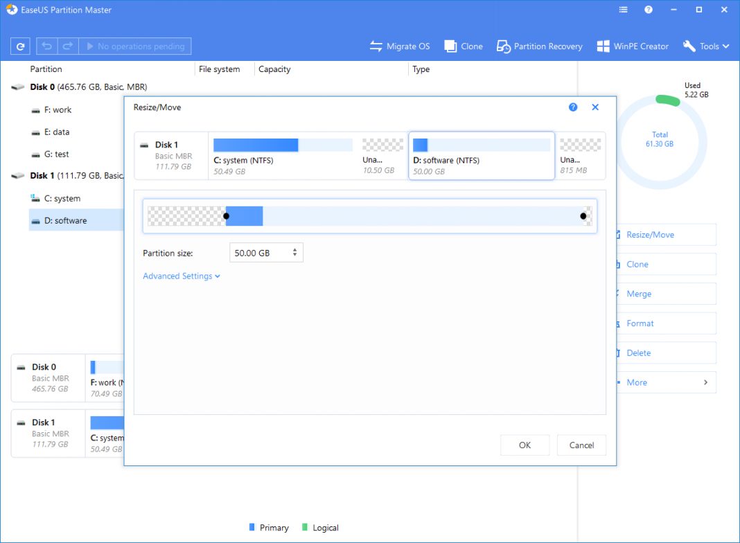 aesus free partition manager windows 10