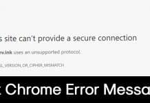 How To Fix 'ERR SSL VERSION OR CIPHER MISMATCH' Error