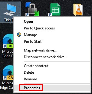 Right click on 'My computer' and select 'Properties'