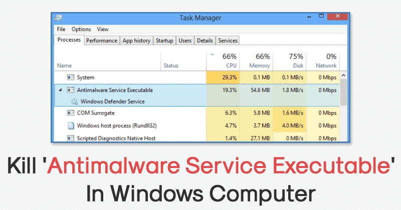 msmpsvc microsoft antimalware service