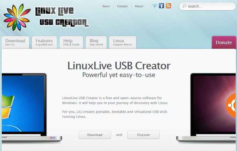 Criador Linux Live USB