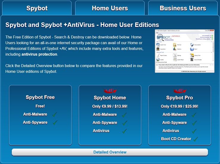 spybot search and destroy or malwarebytes