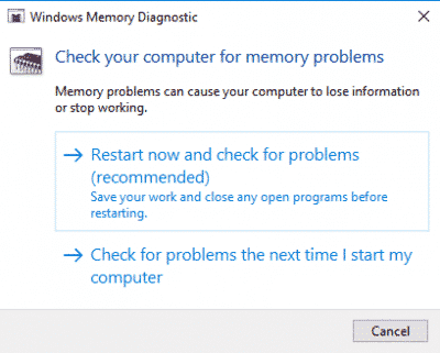 Check For the memory problems