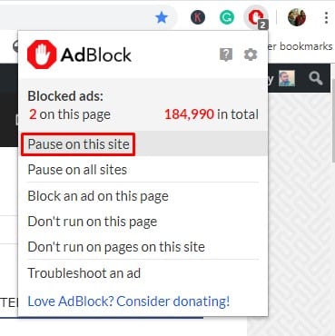 Disabilita Adblocker dalla pagina web