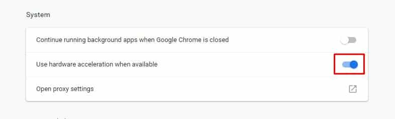 Enable or Disable Hardware Acceleration on Chrome
