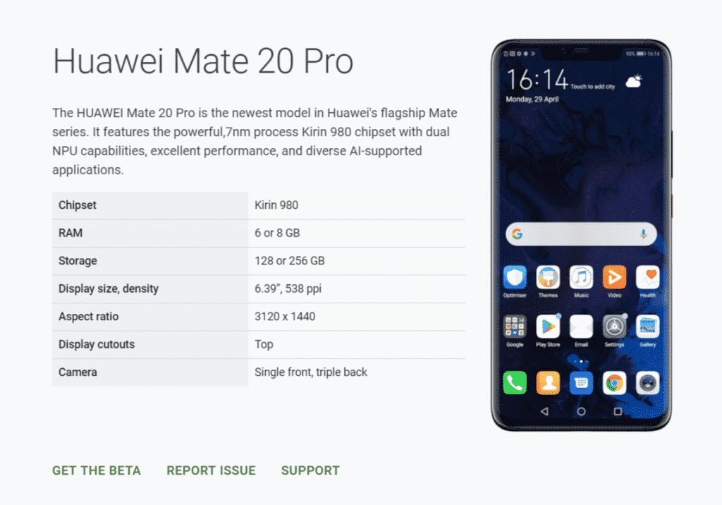 Good News  Huawei Mate 20 Pro Comes Back On Android Q Beta Page - 89