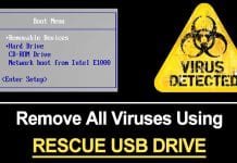 Remove All Viruses From Computer Using Rescue USB Disk