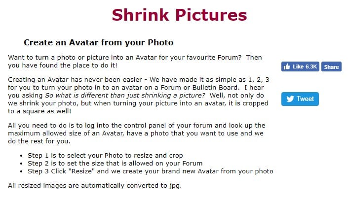 Shrink Pictures