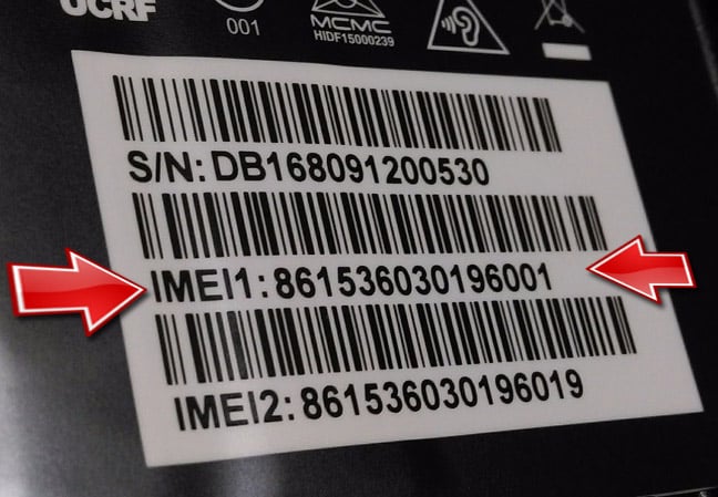 International Mobile Equipment Identity (IMEI) number