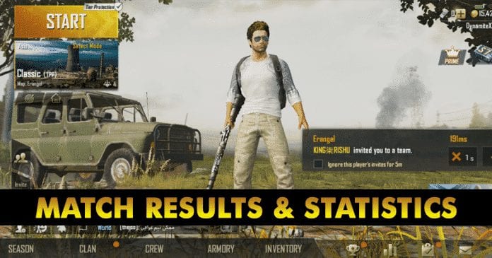 How To View Your Match Results & Statistics In PUBG Mobile