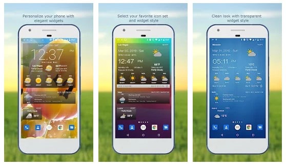 Android için Hava Durumu ve Saat Widget'ı