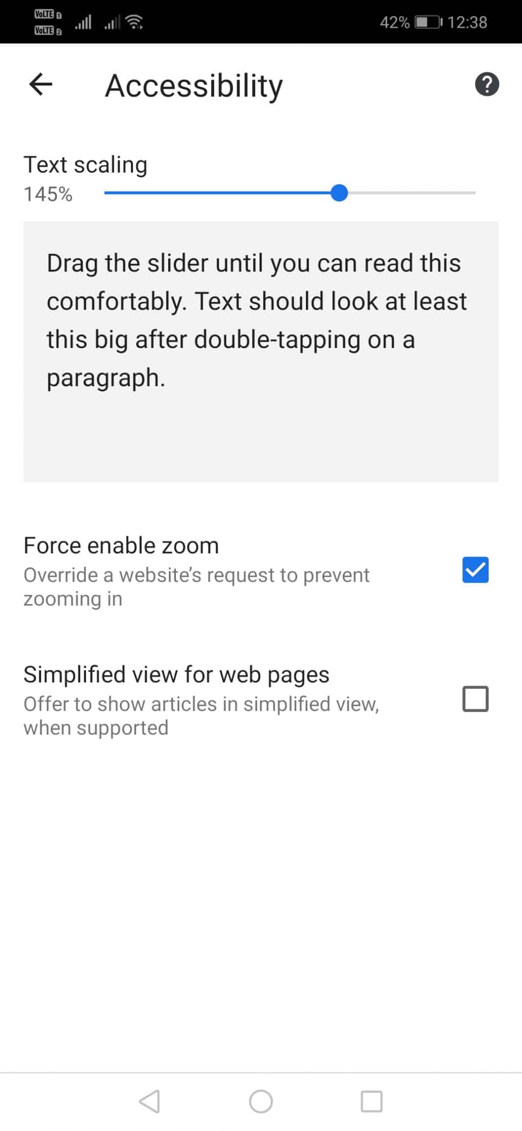 Increase Text Size In Chrome For Android