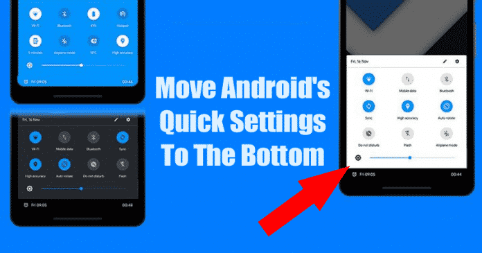 How To Move Android's Quick Settings To The Bottom