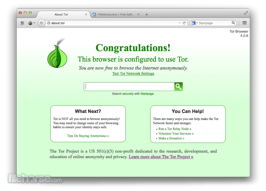 Tor webbläsare 6.0